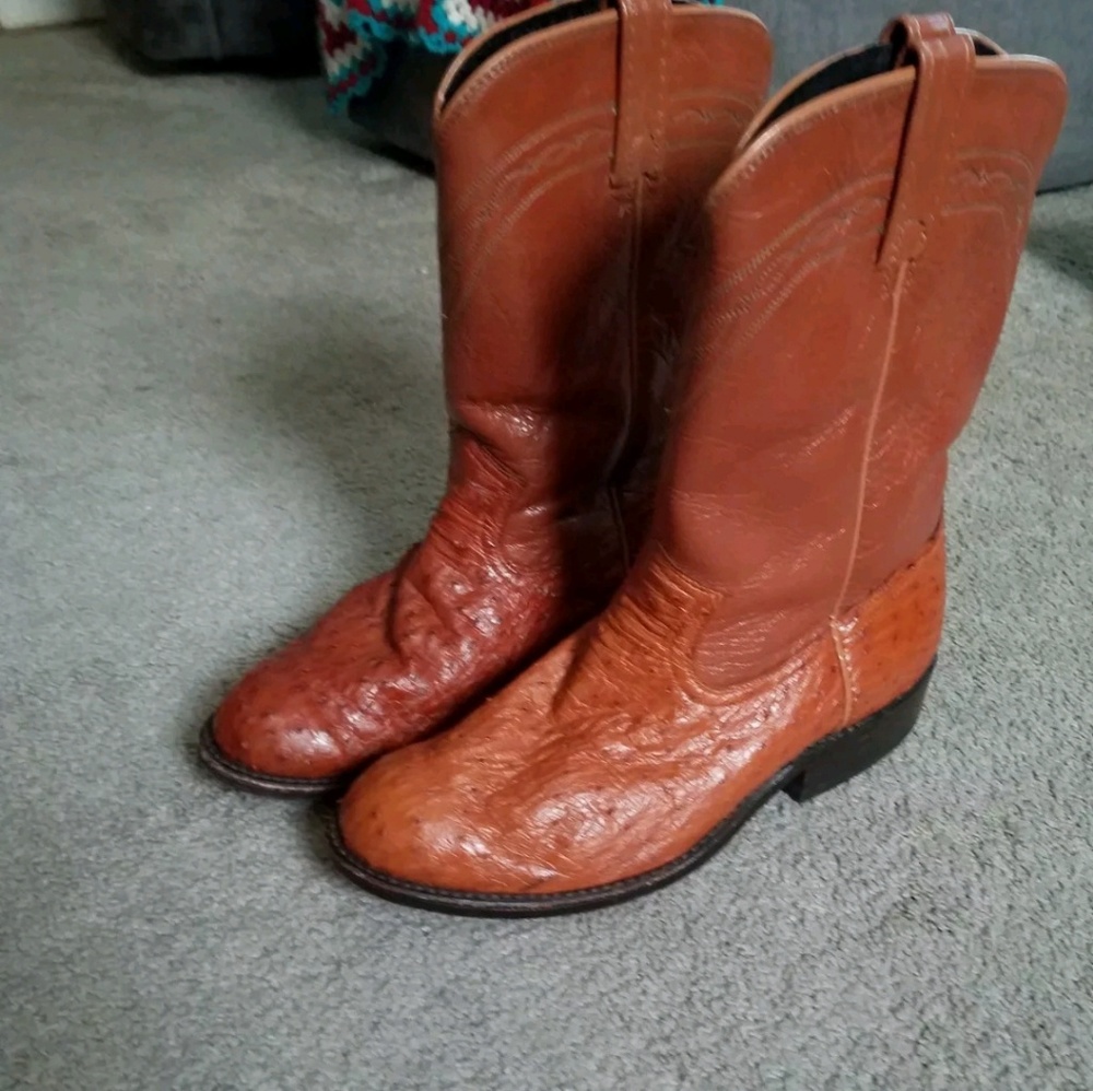 Dan Post Full Ostrich Quill Cowboy boots